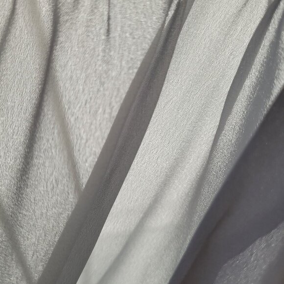 In the Mood womens 8 Vintage gray long sleeve pleated skirt dress chiffon trim - Picture 7 of 9